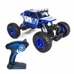 Masina albastra off-road cu telecomanda 2.4 g, suspensii, scara 1:18, reincarcabila