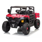 Masinuta electrica copii Nichiduta Heavy Duty Red cu remorca,telecomanda 2.4G,2 motoare,acumulator 12V4.5Ah,usi cu deschidere,lumini led,indicator baterie