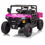 Masinuta electrica copii Nichiduta Heavy Duty Rose Red cu remorca,telecomanda 2.4G,2 motoare,acumulator 12V4.5Ah,usi cu deschidere,lumini led,indicator baterie