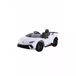 Masinuta electrica pentru copii Lamborghini Huracan Alb cu telecomanda, 2 motoare, greutate maxima 30 kg