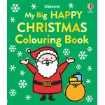 Carte de colorat Usborne My big happy christmas colouring book