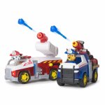 Set 2 vehicule de salvare Patrula Catelusilor masini de pompieri cu figurine