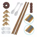 Pachet 14 sisteme de siguranta Car Boy Safety culoarea lemnului inchis 24x50x22x6 mm