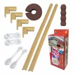 Pachet 13 protectii de siguranta Car Boy Safety culoarea lemnului deschis 18x37x15x4 mm