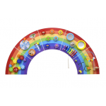 Panou de motricitate fina Viga curcubeu