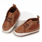 Pantofi maro cu sireturi, pentru bebelusi 9-12 luni marimea 20