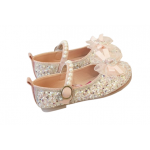 Pantofi roz cu strasuri, paiete si perlute marimea 21 Princess