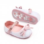 Pantofiori albi cu sclipici 3-6 luni marimea 18