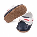 Pantofiori bleumarin cu alb pentru baietei 6-9 luni marimea 19