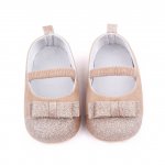 Pantofiori crem cu fundite sclipitoare 9-12 luni marimea 20