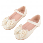 Pantofiori ivoire cu fundita aplicata marimea 35