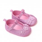 Pantofiori roz ciclamen pentru fetite 6-9 luni Sweety marimea 19