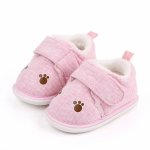 Pantofiori roz imblaniti pentru fetite 12-18 luni Labute marimea 21