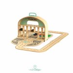 Parcare portabila cu masinute MamaToyz din lemn