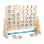 Joc din lemn gigant Small Foot Patru pe un rand