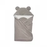 Patura plic din velur Cotton Twins gri