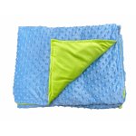 Patura ponderata de 3 kg albastru cu verde 90 x 100 cm