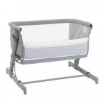 Patut atasabil Chicco Next 2 Me Go Soft grey cu saltea inclusa 0 luni+