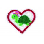 Planseta pentru margele Hama Midi Inima mica alba