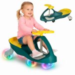 Plasmacar gravitational cu LED-uri luminoase Yellow/Green, inaltime de la sol pana la sezut 21 cm, greutate maxima admisa 50 kg