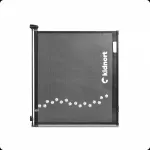 Poarta de siguranta rulabila pentru copii, Kidnort Sakerhet black, mecanism dublu de blocare, maner incorporat, dimensiune 95 x 140 cm