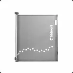 Poarta de siguranta rulabila pentru copii, Kidnort Sakerhet grey, mecanism dublu de blocare, maner incorporat, dimensiune 95 x 140 cm