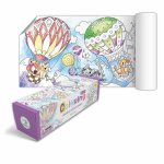 Poster de colorat Aventuri cu animale 70x16 cm