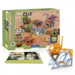 Set 74 piese magnetice Guidecraft PowerClix Natural Frames