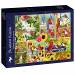 Puzzle Bluebird Jane Mayday Feathers and Company 1000 piese