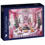 Puzzle Bluebird Tabz Jones Christmas feast in pink 1000 piese