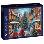 Puzzle Bluebird Tabz Jones Christmas town square shopping 1000 piese