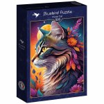 Puzzle Bluebird Floral Cat 500 piese