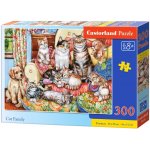 Puzzle pentru copii Castorland Cat family 300 piese