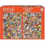 Set 2 puzzle-uri pentru copii Educa Emoji 500 piese