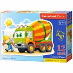 Puzzle pentru copii Castorland Concrete mixer 12 piese maxi