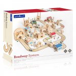 Traseu auto din lemn 42 piese Roadway Guidecraft