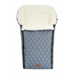 Sac de iarna Sensillo Polar Graphite pentru carucior/sanie,cu fermoar,material impermeabil matlasat,orificii pentru centuri de siguranta