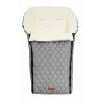 Sac de iarna Sensillo Polar Grey pentru carucior/sanie,cu fermoar,material impermeabil matlasat,orificii pentru centuri de siguranta