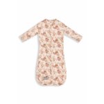 Saculet Swaddle pentru infasat din bumbac + caciulita Animale de epoca Almond Sleepee