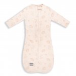 Saculet Swaddle pentru infasat din bumbac + caciulita Animale de Epoca cream Sleepee