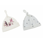 Set 2 caciulite din bumbac pentru bebelusi Jungle Bird/Grey Dots Sleepee