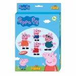 Set 2000 margele de calcat Hama Midi si o planseta in cutie cu agatator Peppa Pig
