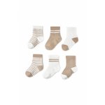 Set 6 perechi sosete BabyCosy mink marime 0-6 luni