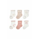 Set 6 perechi sosete BabyCosy powder marime 0-6 luni