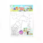 Set cu plansa de colorat si autocolante Winnie the pooh