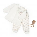 Set bluza si pantalonasi BabyCosy Bow Powder marime 12-18 luni