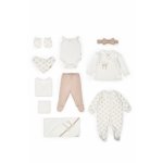 Set de 10 piese pentru nou nascut BabyCosy Bow stone