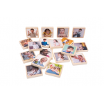 Set de 18 placute din lemn TickiT Emotiile mele