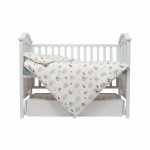 Set de lenjerie din flanel pentru patut cu 3 piese Twins 120x60 cm