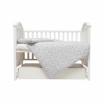 Set de lenjerie din bumbac pentru patut cu 3 piese Twins 120x60 cm